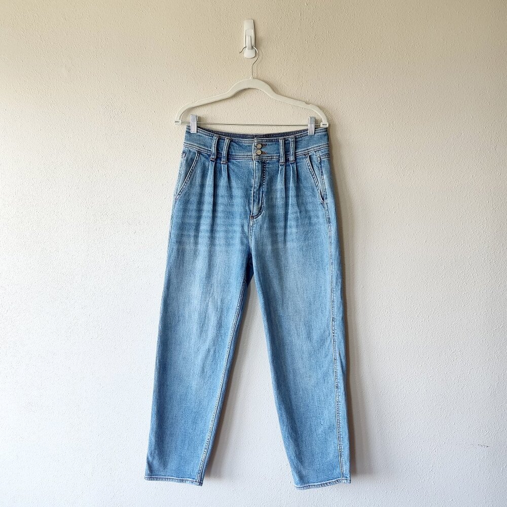 Pilcro and the Letterpress Ultra High Waisted Pleated Jeans Trousers Size 27